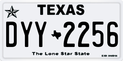 TX license plate DYY2256