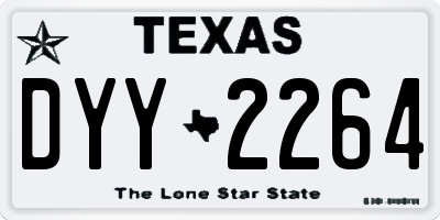 TX license plate DYY2264