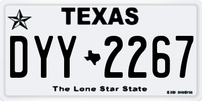 TX license plate DYY2267