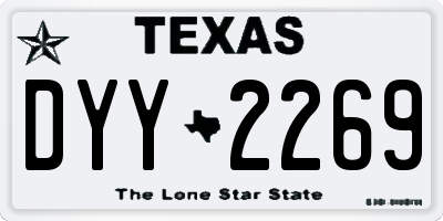 TX license plate DYY2269