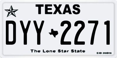 TX license plate DYY2271