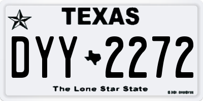 TX license plate DYY2272