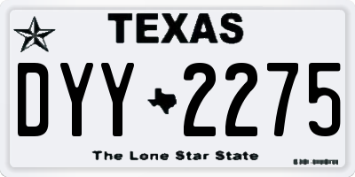 TX license plate DYY2275