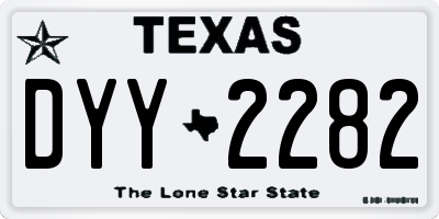 TX license plate DYY2282
