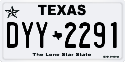 TX license plate DYY2291