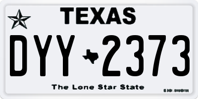 TX license plate DYY2373