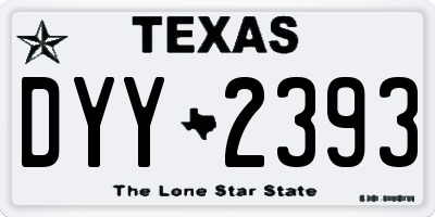 TX license plate DYY2393