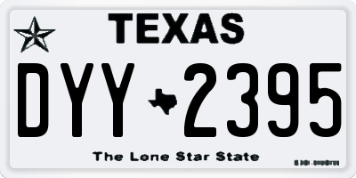 TX license plate DYY2395