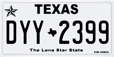 TX license plate DYY2399