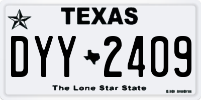 TX license plate DYY2409