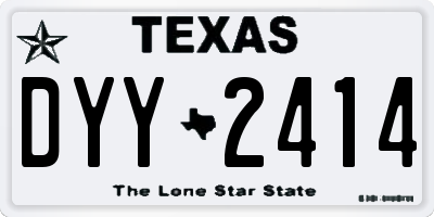 TX license plate DYY2414