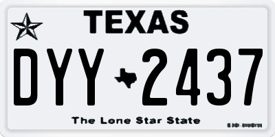TX license plate DYY2437
