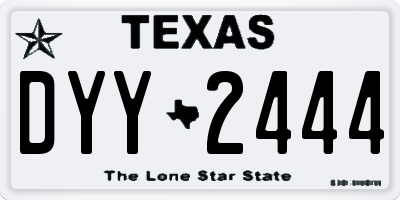 TX license plate DYY2444