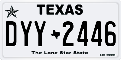 TX license plate DYY2446