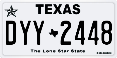 TX license plate DYY2448
