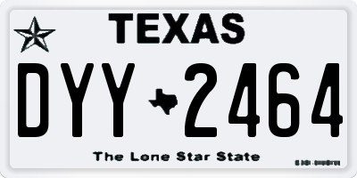 TX license plate DYY2464