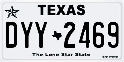 TX license plate DYY2469