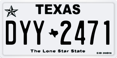 TX license plate DYY2471