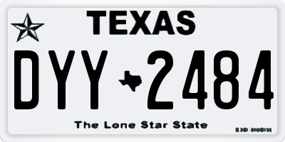TX license plate DYY2484
