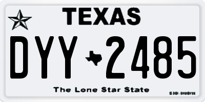 TX license plate DYY2485
