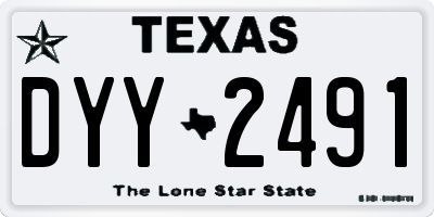 TX license plate DYY2491