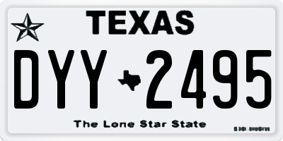 TX license plate DYY2495
