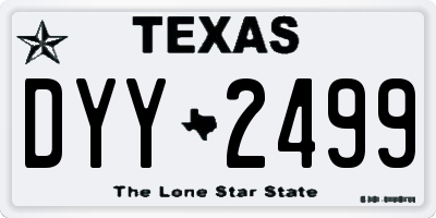 TX license plate DYY2499