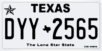 TX license plate DYY2565