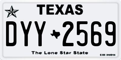 TX license plate DYY2569