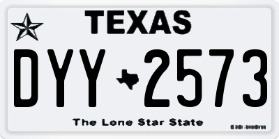 TX license plate DYY2573