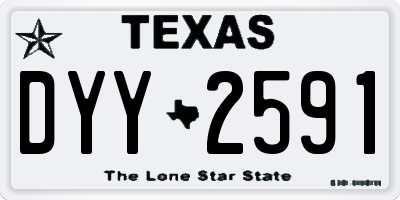 TX license plate DYY2591