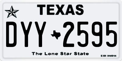TX license plate DYY2595