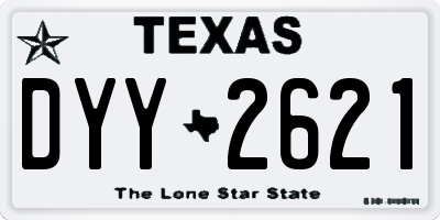 TX license plate DYY2621