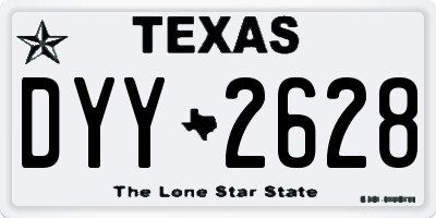 TX license plate DYY2628