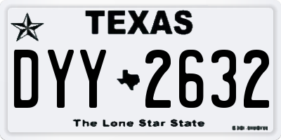 TX license plate DYY2632
