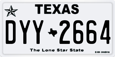 TX license plate DYY2664