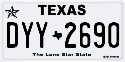 TX license plate DYY2690