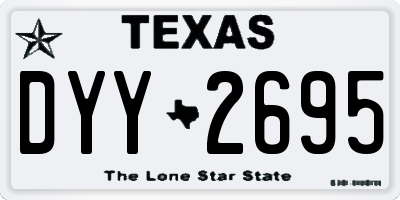 TX license plate DYY2695
