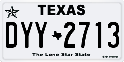 TX license plate DYY2713