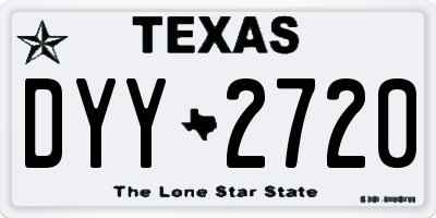 TX license plate DYY2720