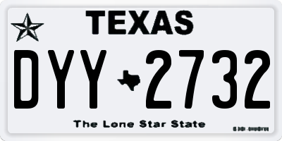 TX license plate DYY2732