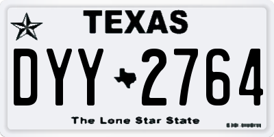 TX license plate DYY2764