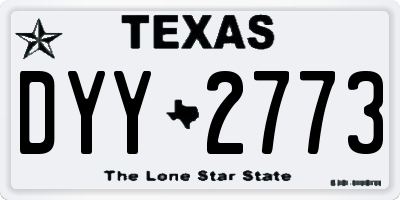 TX license plate DYY2773