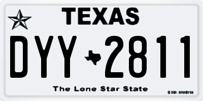TX license plate DYY2811