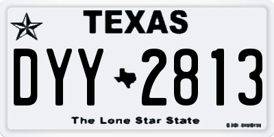 TX license plate DYY2813