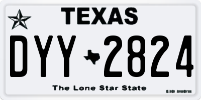 TX license plate DYY2824