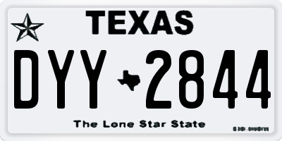 TX license plate DYY2844