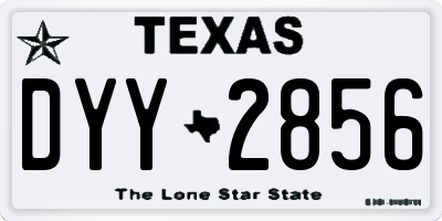 TX license plate DYY2856