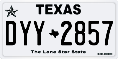 TX license plate DYY2857