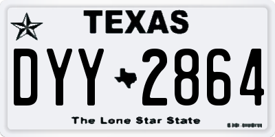 TX license plate DYY2864